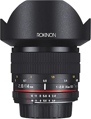 rokinon fe14m-c 14mm f2.8 超宽镜头 适用于佳能(黑色)